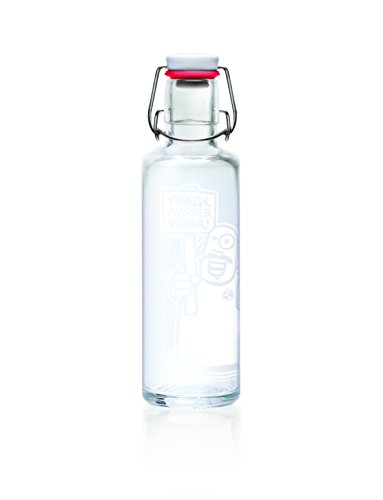 soulbottle 0,6l Trinkflasche aus Glas • verschiedene Designs, Made in Germany, vegan, plastikfrei, Glastrinkflasche, Glasflasche (Trink Wasser Digga!)