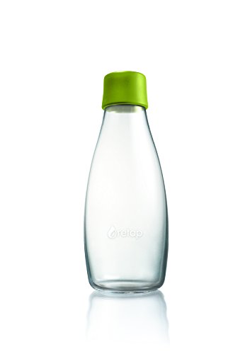Retap ApS Medium Borosilicate Glass Water Bottle, Forest Green