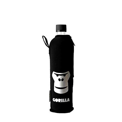 Dora´s Glasflasche mit Neoprenbezug 500 ml (Gorilla)
