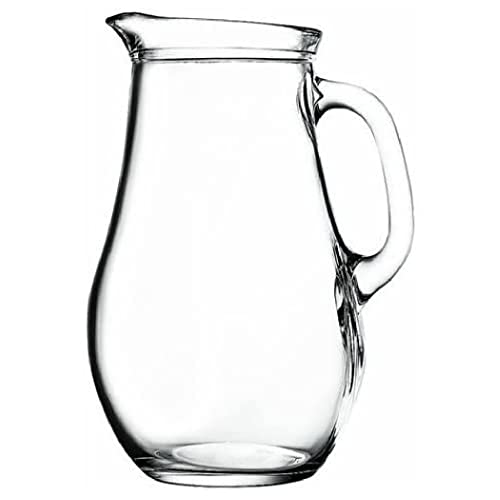 Pasabahce Bistro 80119 - Krug Glaskrug Wasserkrug, 1.850 ml, ~2 Liter, Transparent
