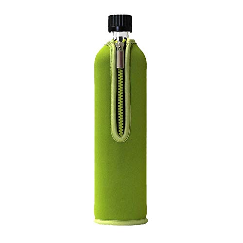 Dora´s Glasflasche mit Neoprenbezug 500 ml (grün)