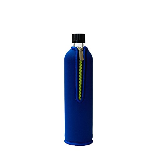 Biodora Dora´s Glasflasche mit Neoprenbezug 500 ml (blau)