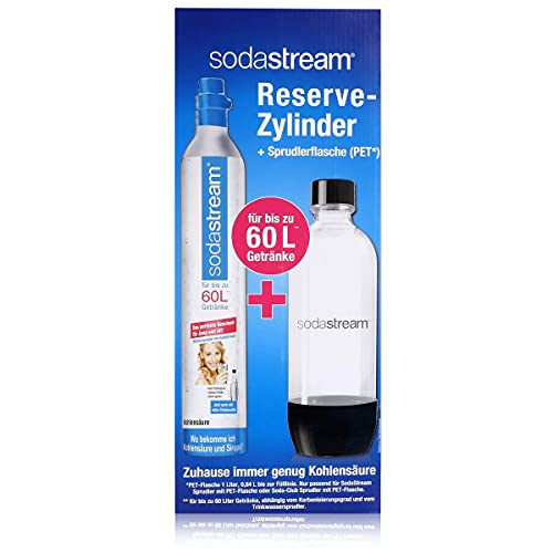 SodaStream Reservepack mit 1x CO2-Zylinder und 1x 1 L PET-Flasche