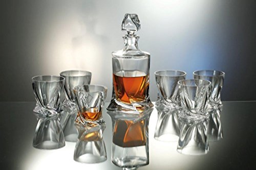 Bohemia Royal Design Whisky Set 7 tlg. - Karaffe 1000 ml & 6 Glässer je 410 mL