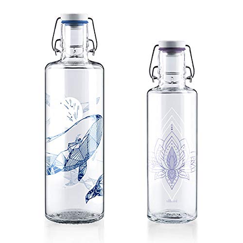 soulbottles Set: Trinkflaschen aus Glas in zwei Größen