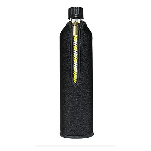 Dora´s Glasflasche mit Neoprenbezug 500 ml (schwarz)