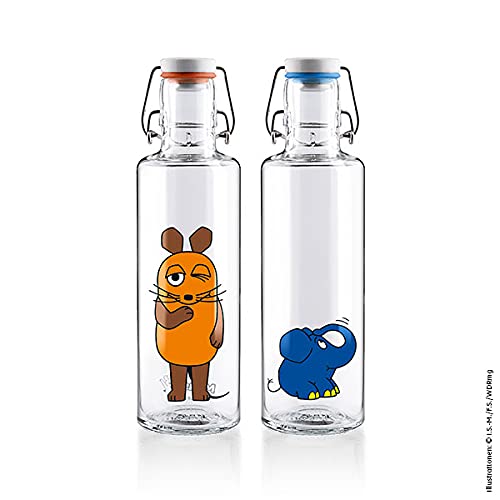 soulbottles Set: Trinkflaschen Die Maus + Der Elefant